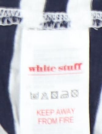 Womens UK Size 8 White Stuff Black 100% Cotton T-Shirt