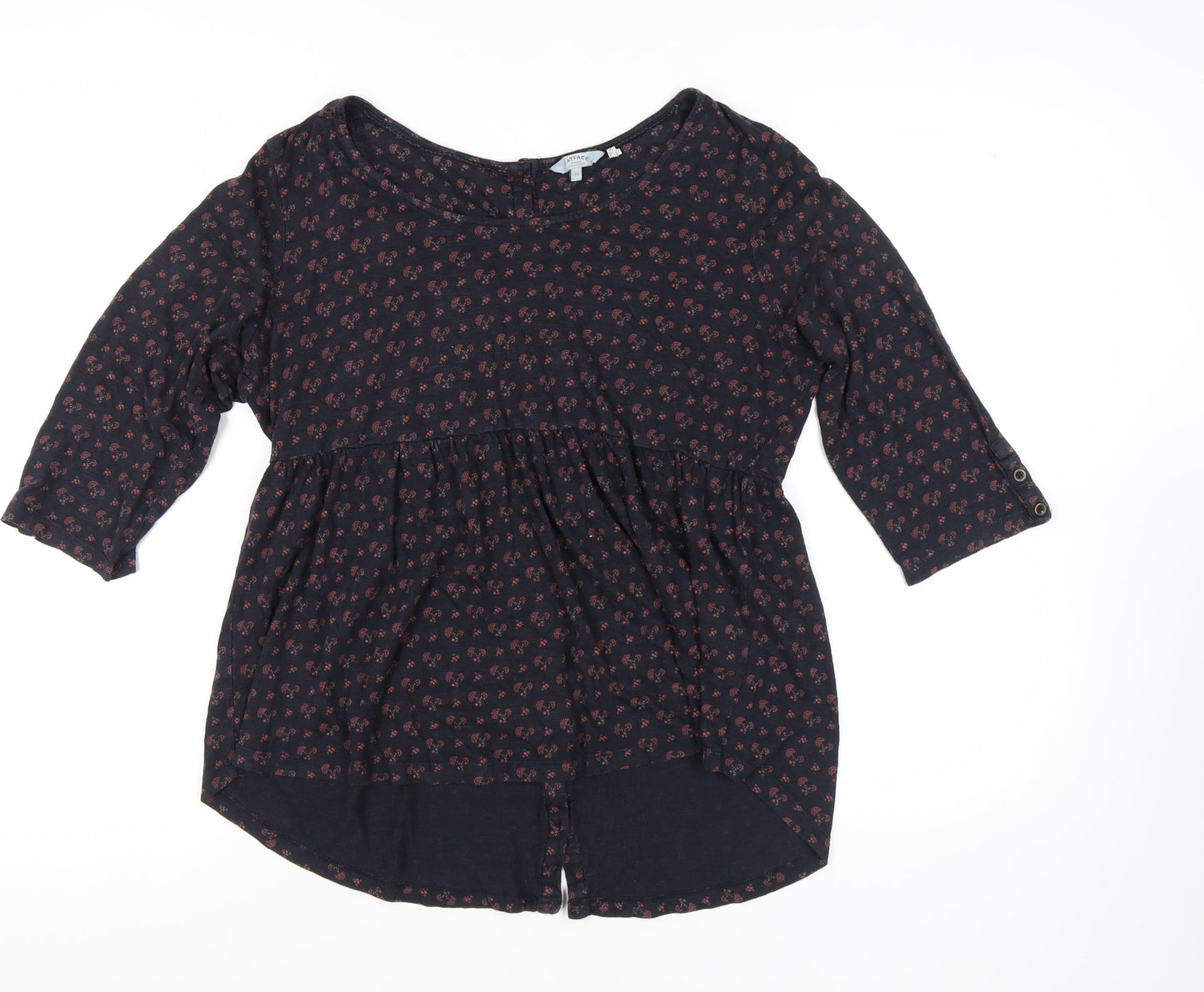 FatFace Women's Black Floral Tunic Blouse Size 16