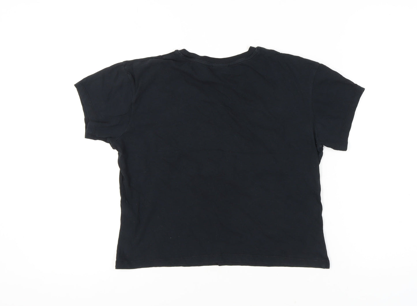 Tommy Jeans Women's Black Cotton T-Shirt XS