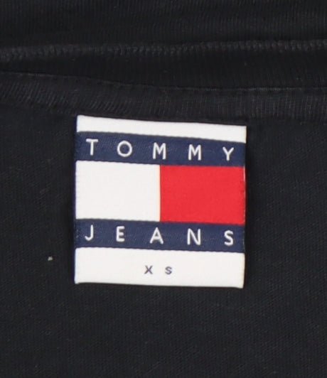 Tommy Jeans Women's Black Cotton T-Shirt XS
