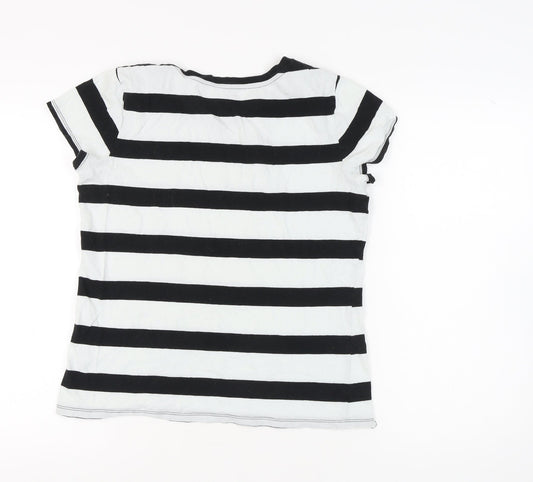 Gap Women's Medium Black & White Striped T-Shirt, Cotton