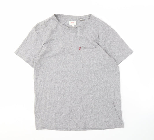 Levi's Men's Grey Cotton Short Sleeve T-Shirt S