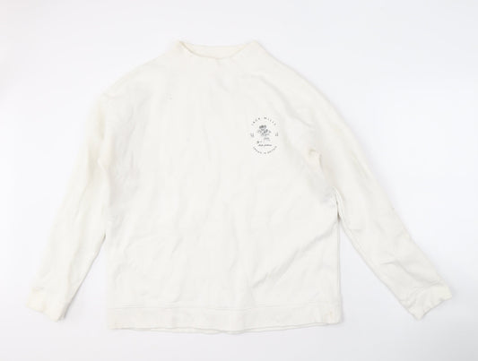 Jack Wills Women's White Pullover Sweatshirt Size 16