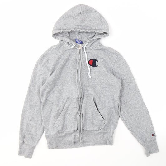 Mens UK S Regular Champion Grey Full Zip Hoodie