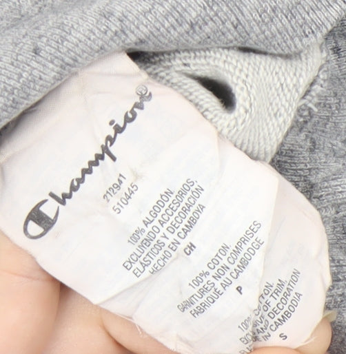 Champion Men's Grey Full Zip Hoodie Size S