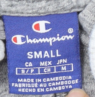 Champion Men's Grey Full Zip Hoodie Size S