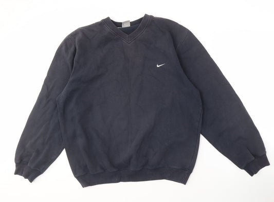Mens UK L Regular Nike Black Pullover Sweatshirt