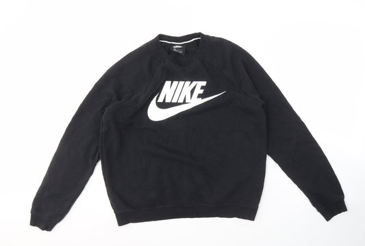 Mens UK M Nike Black Pullover Sweatshirt