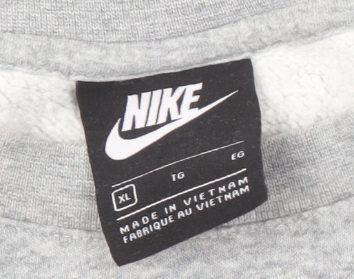 Nike Men's Grey XL Sweatshirt with Logo