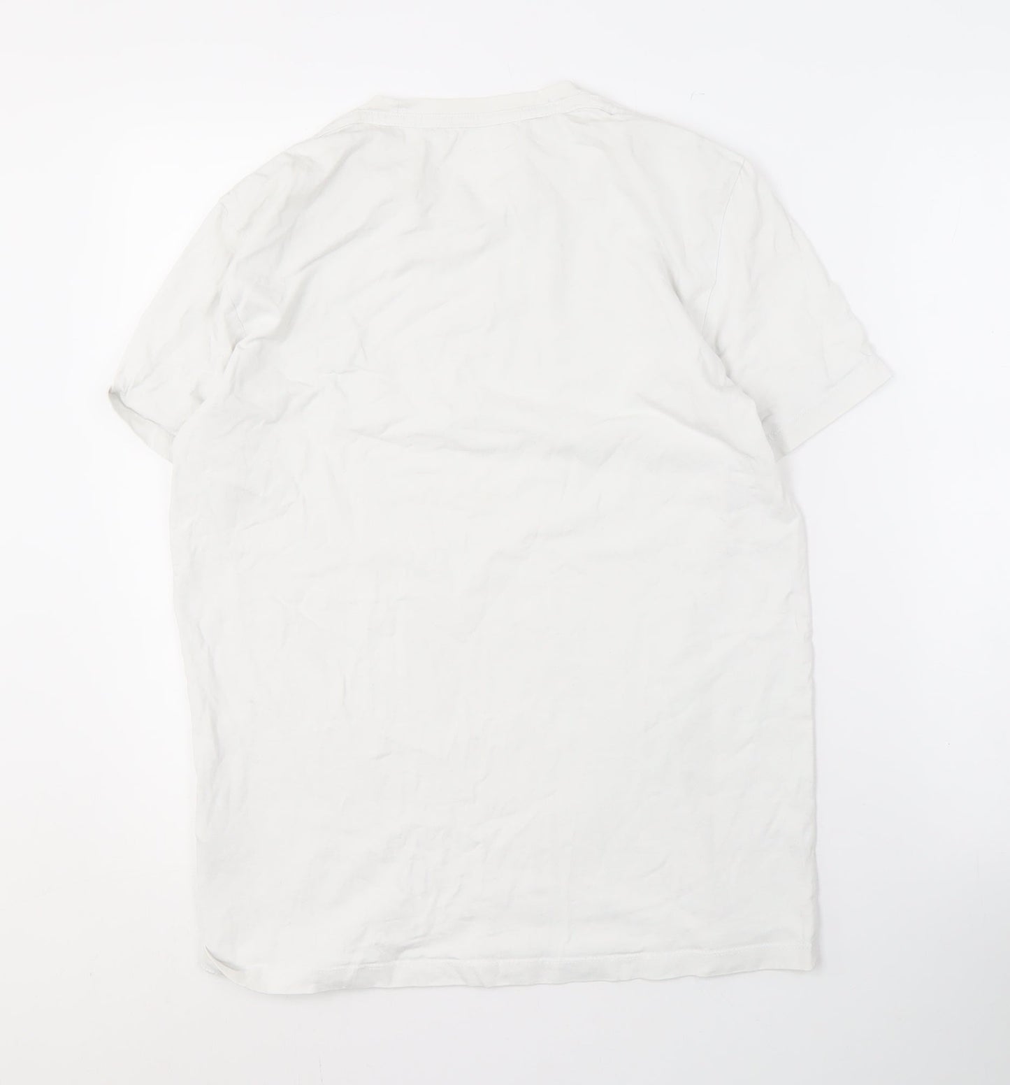 AllSaints Men's White Crew Neck T-Shirt, Size S
