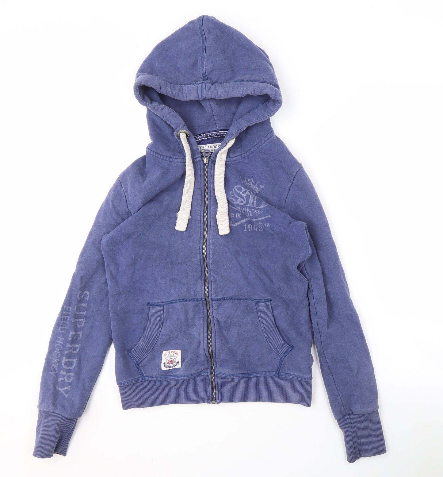 Superdry Men's Blue XS Full Zip Hoodie with Logo