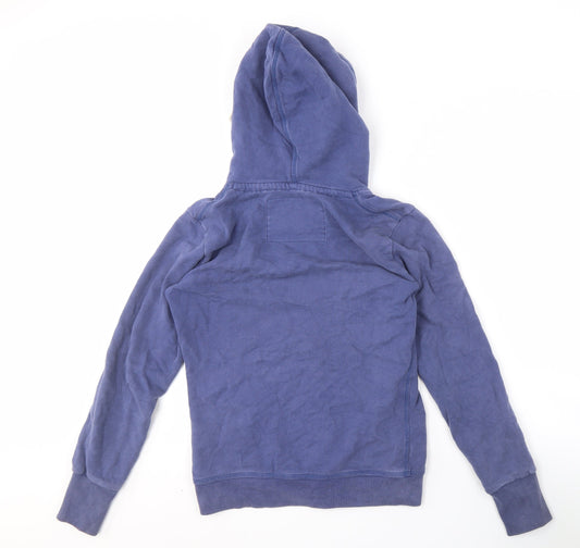 Superdry Men's Blue XS Full Zip Hoodie with Logo