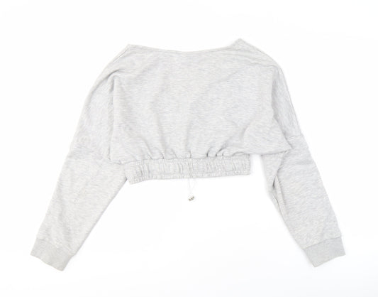 The Couture Club Women's Grey Pullover Sweatshirt M