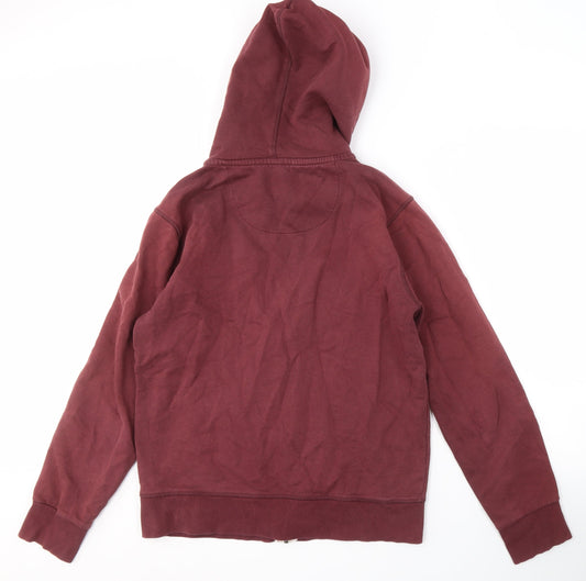 Jack & Jones Men's Red Hoodie Full Zip Size L