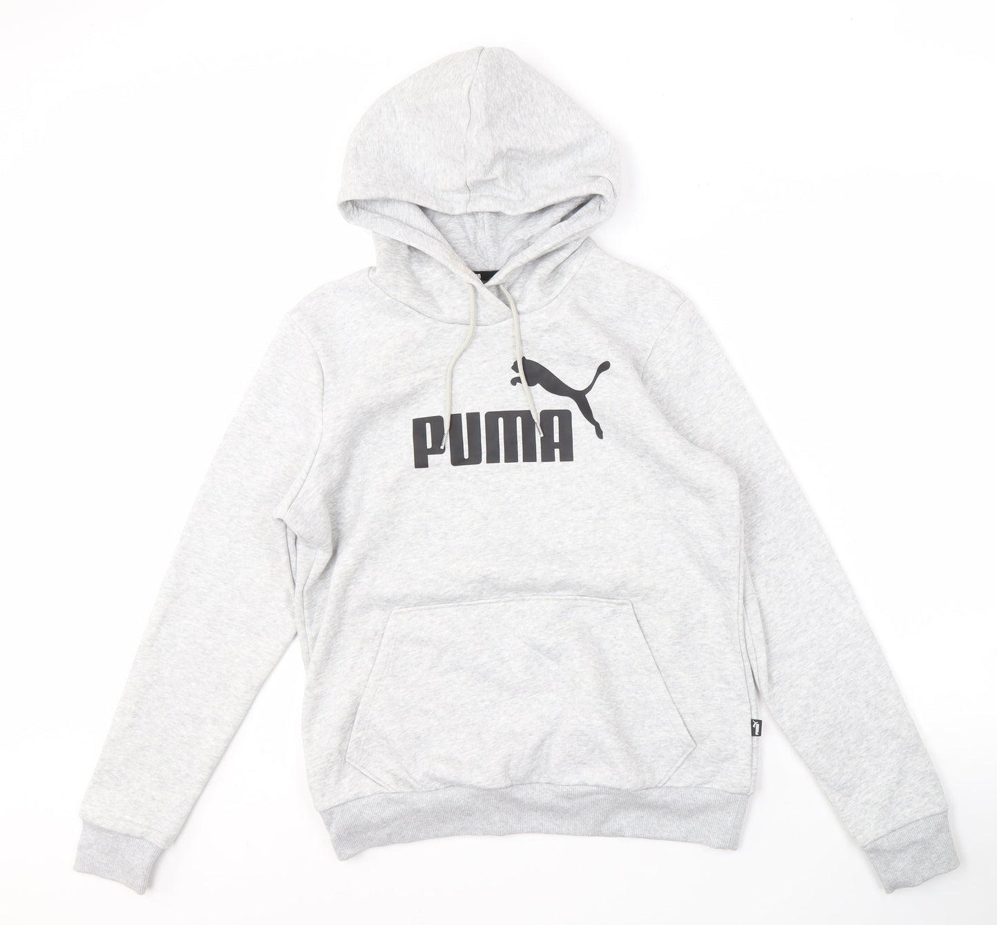 Puma Men's Grey Medium Pullover Hoodie with Logo