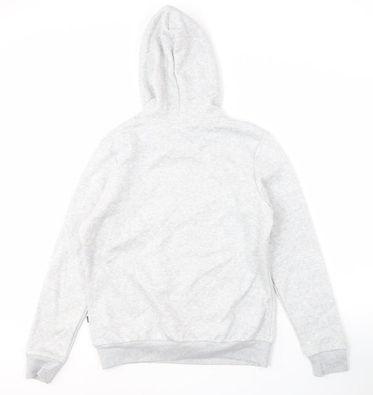 Puma Men's Grey Medium Pullover Hoodie with Logo