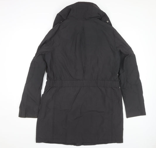 Clements Ribeiro Women's Black Size 12 Hooded Coat