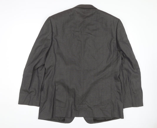 Marks & Spencer Men's Grey Wool Blazer, 44R, Formal