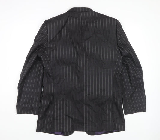 Paul Costelloe Men's Black Striped Blazer 40R
