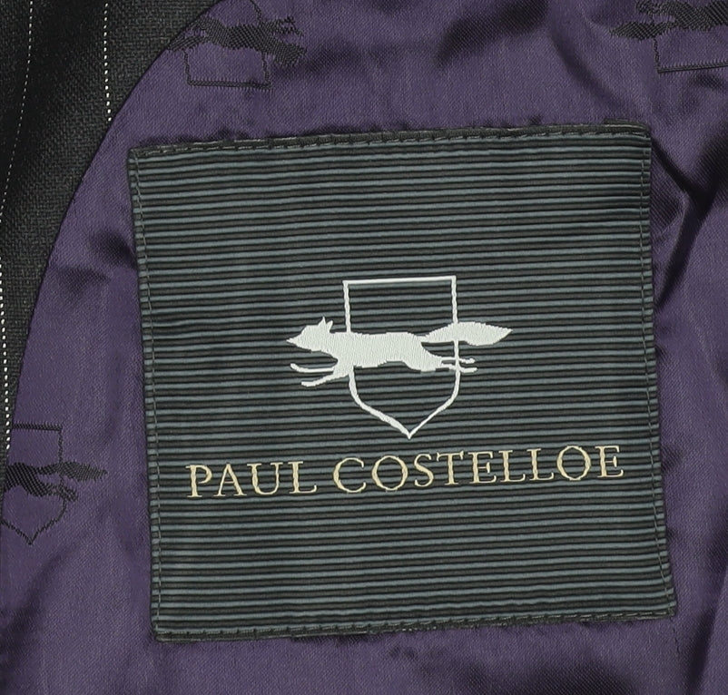 Paul Costelloe Men's Black Striped Blazer 40R