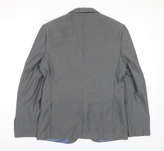 Burton Menswear Grey Slim Fit Blazer Men's 40R