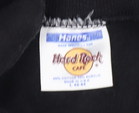 Hard Rock Cafe Unisex Black Pullover Sweatshirt L