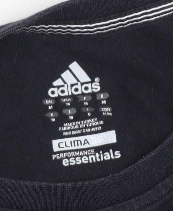 Adidas Men's Black Crew T-Shirt, Medium