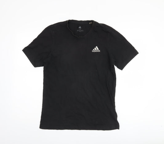 Mens UK Size S adidas Black Cotton T-Shirt