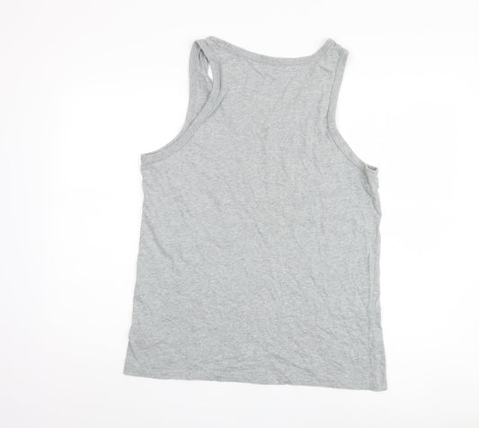 Converse Men's Grey Sleeveless Cotton T-Shirt M