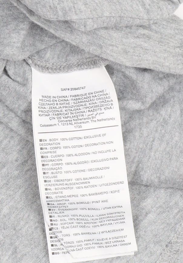 Converse Men's Grey Sleeveless Cotton T-Shirt M