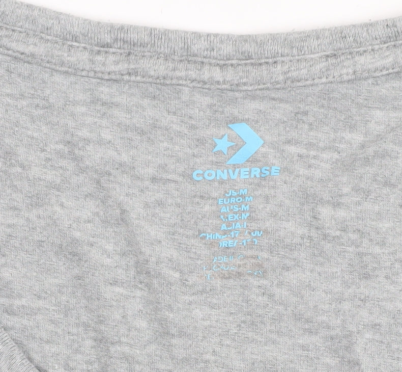 Converse Men's Grey Sleeveless Cotton T-Shirt M