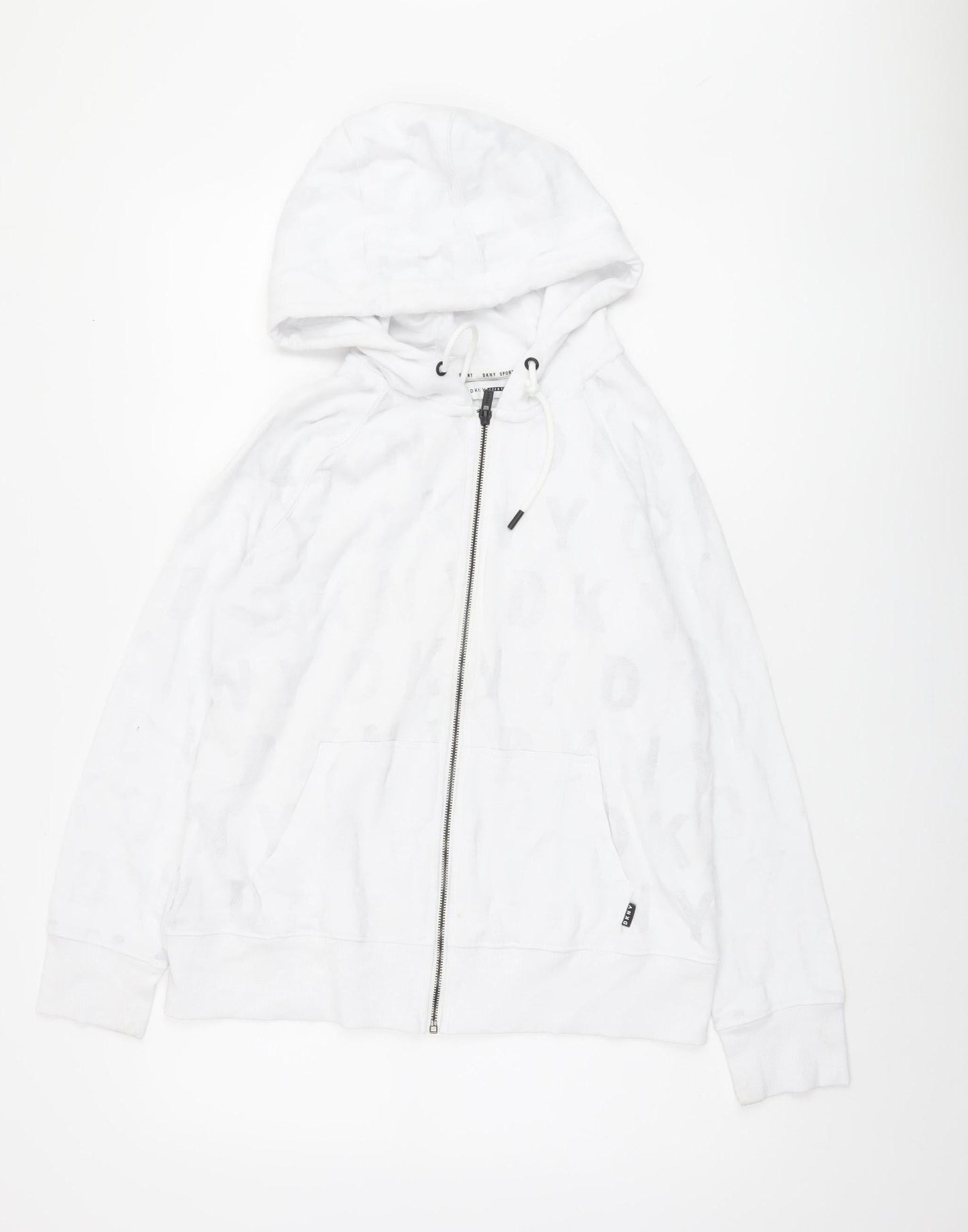 DKNY Sport Women's White Full Zip Hoodie M