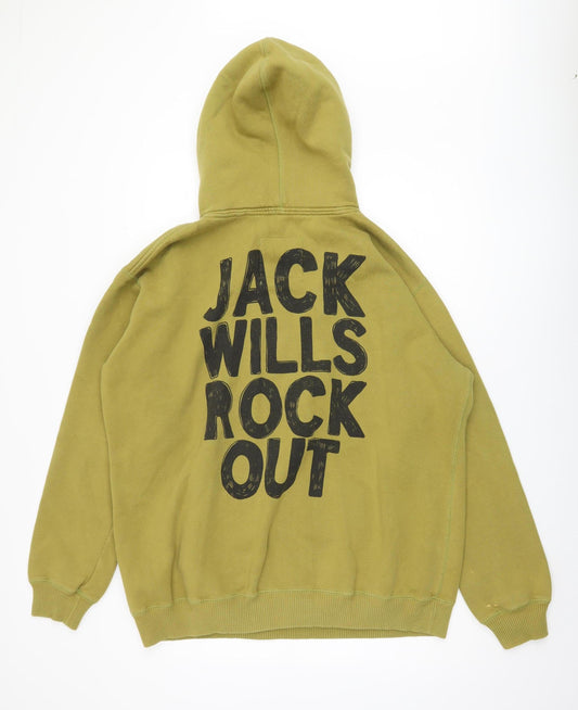 Jack Wills Women's Green Pullover Hoodie Size 12