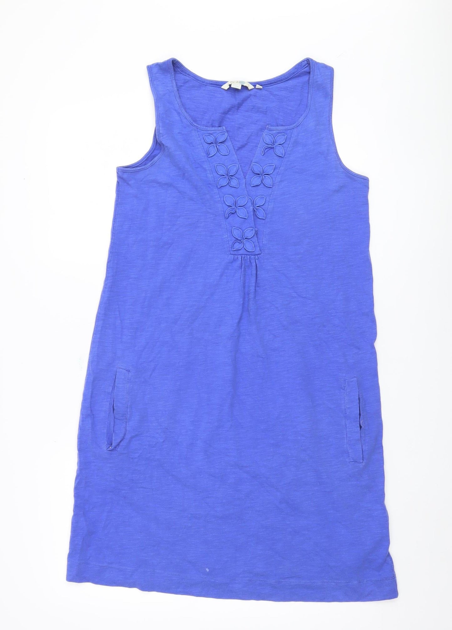 Boden Women's Blue Sleeveless Cotton Dress UK 10