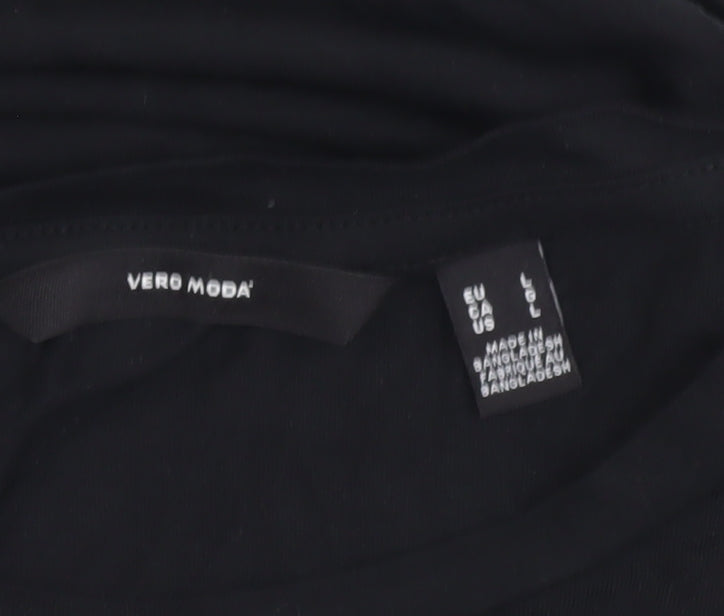Vero Moda Women's Black Zodiac T-Shirt, Size L