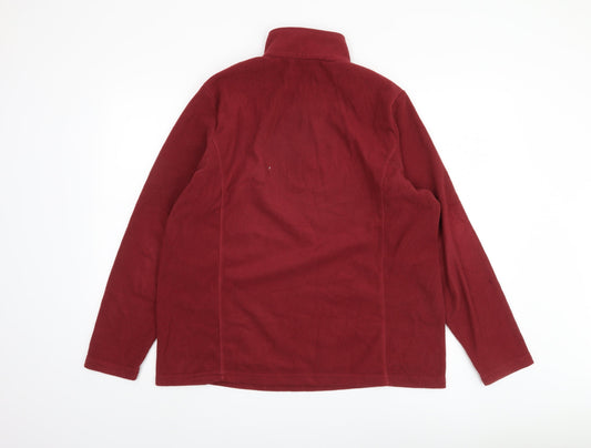 Lands' End Men's Red XL Fleece Pullover Sweatshirt