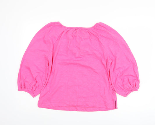 Boden Women's Pink Blouse, Size S, 3/4 Balloon Sleeve