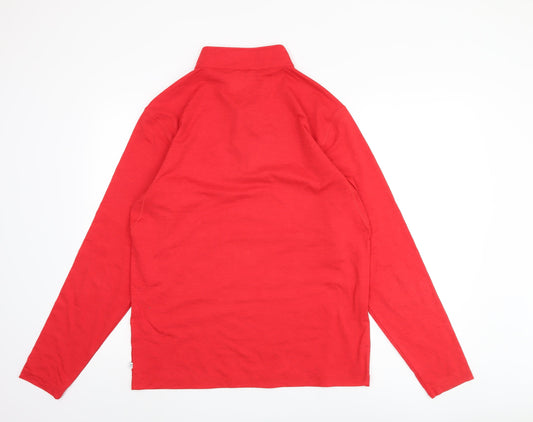 Calvin Klein Men’s Red Logo Golf Pullover L