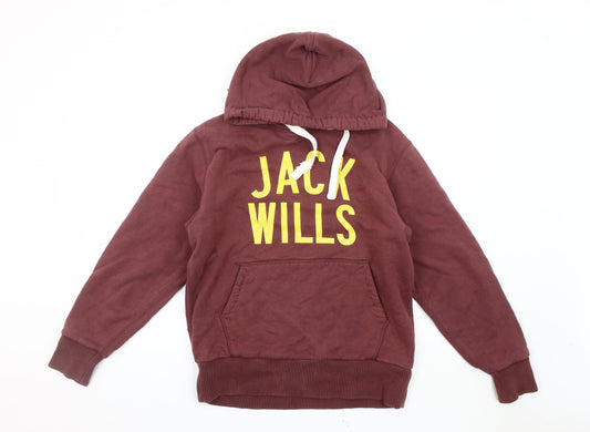 Jack Wills Men's Brown Pullover Hoodie XS