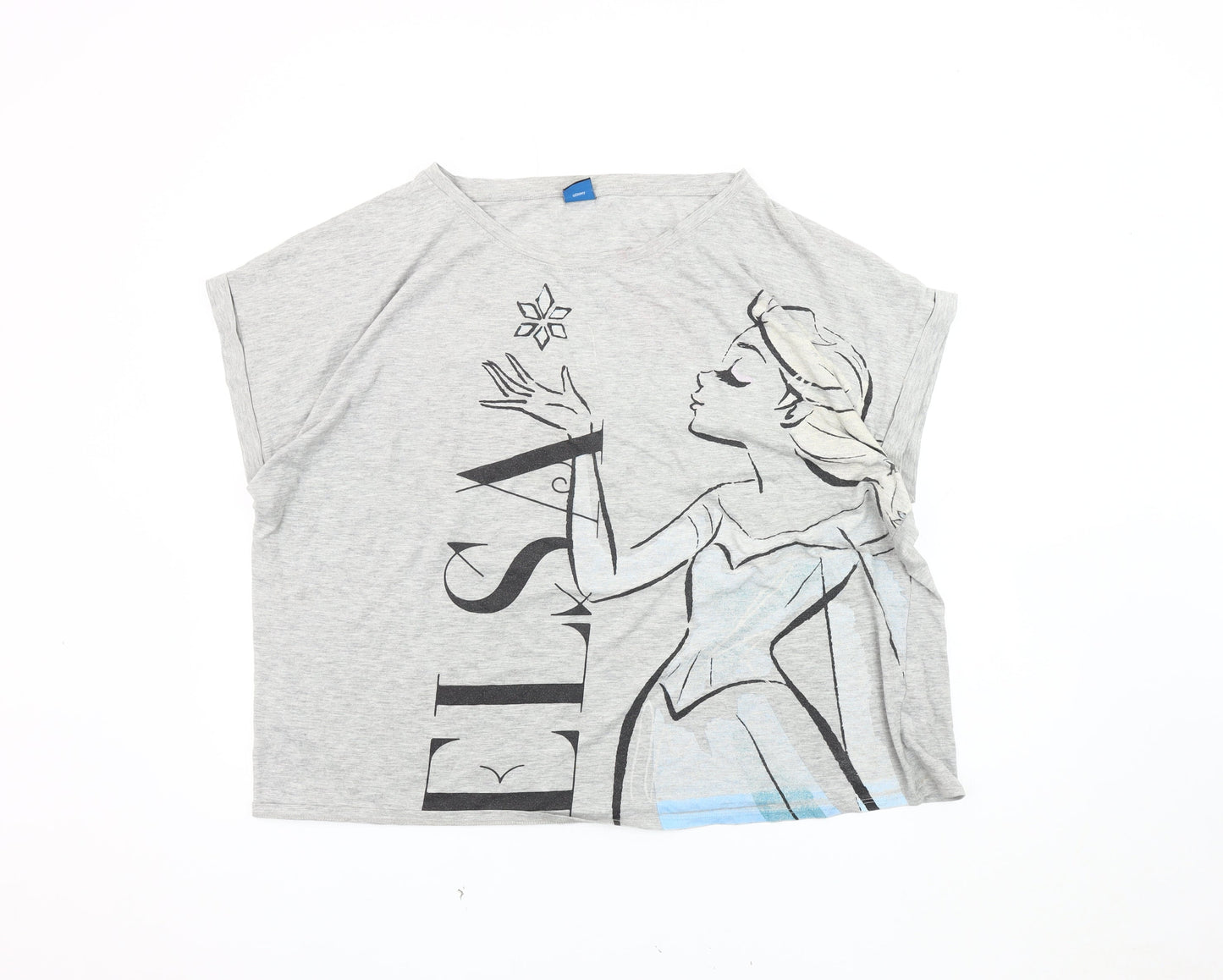 Disney at George Frozen Elsa Women's Grey T-Shirt Size 22
