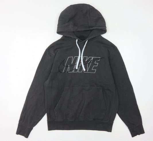 Mens UK S Regular Nike Black Pullover Hoodie