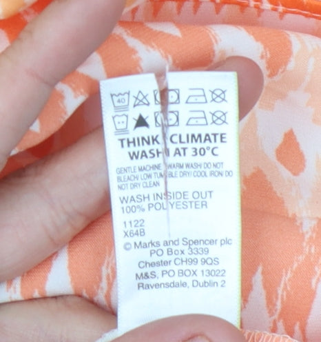 Marks and Spencer Women's Orange Geometric Blouse