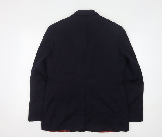 Boden Men's Blue Wool Blazer 38 Single-Breasted