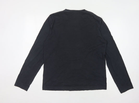 Timberland Men's Black Long Sleeve Crew Neck Shirt M