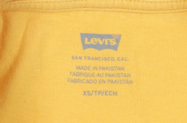 Levi's Unisex Yellow XS Basic T-Shirt Cotton Crew Neck