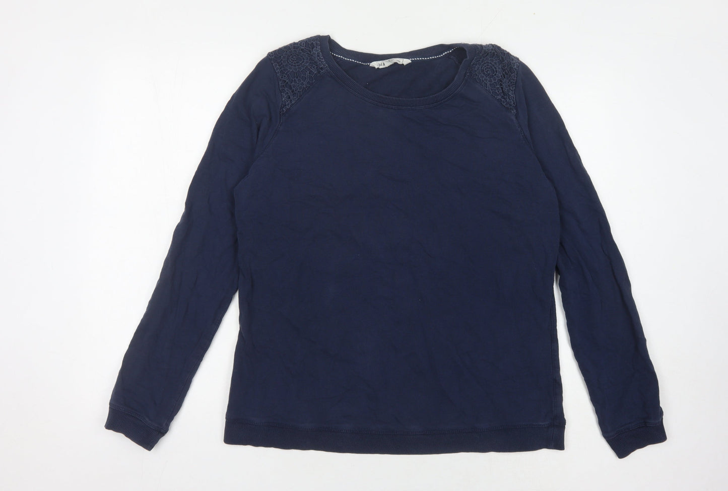 Fat Face Women's Blue Cotton Pullover Sweatshirt Size 14