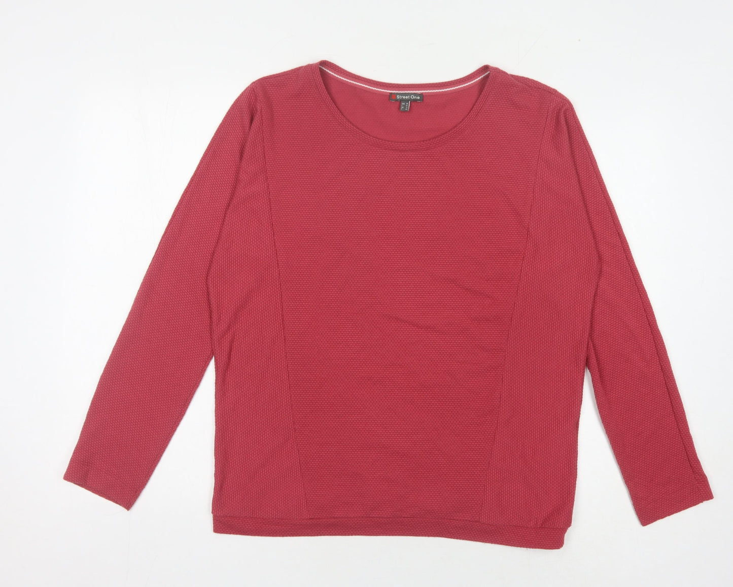 Street One Women's Red Long Sleeve T-Shirt Size 12