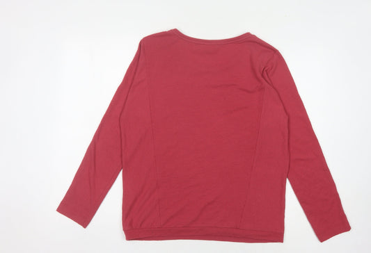 Womens UK Size 12 Street One Red Polyester Blend T-Shirt
