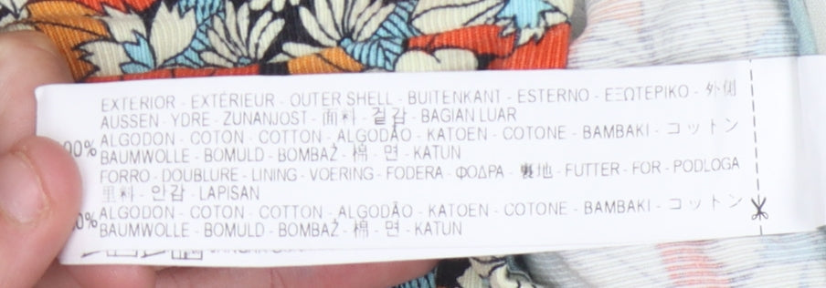 Brand and care label for Zara Women’s Multicoloured XS Floral Dress