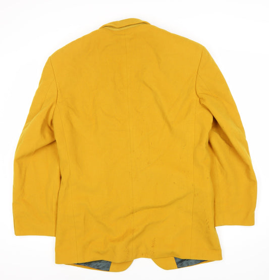 Hugo Boss Men's Yellow Wool Cashmere Blazer Jacket UK 36